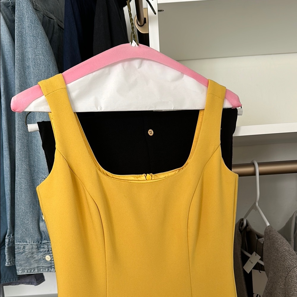 Bardot Yellow Sleeveless Sheath Dress
